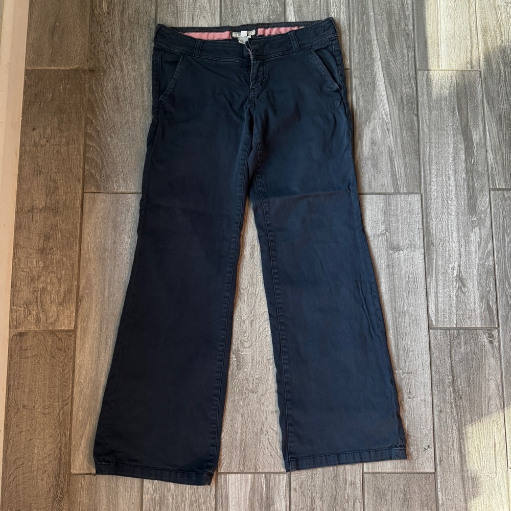 Women's Fossil charcoal navy pants jeans 6 wide leg straight